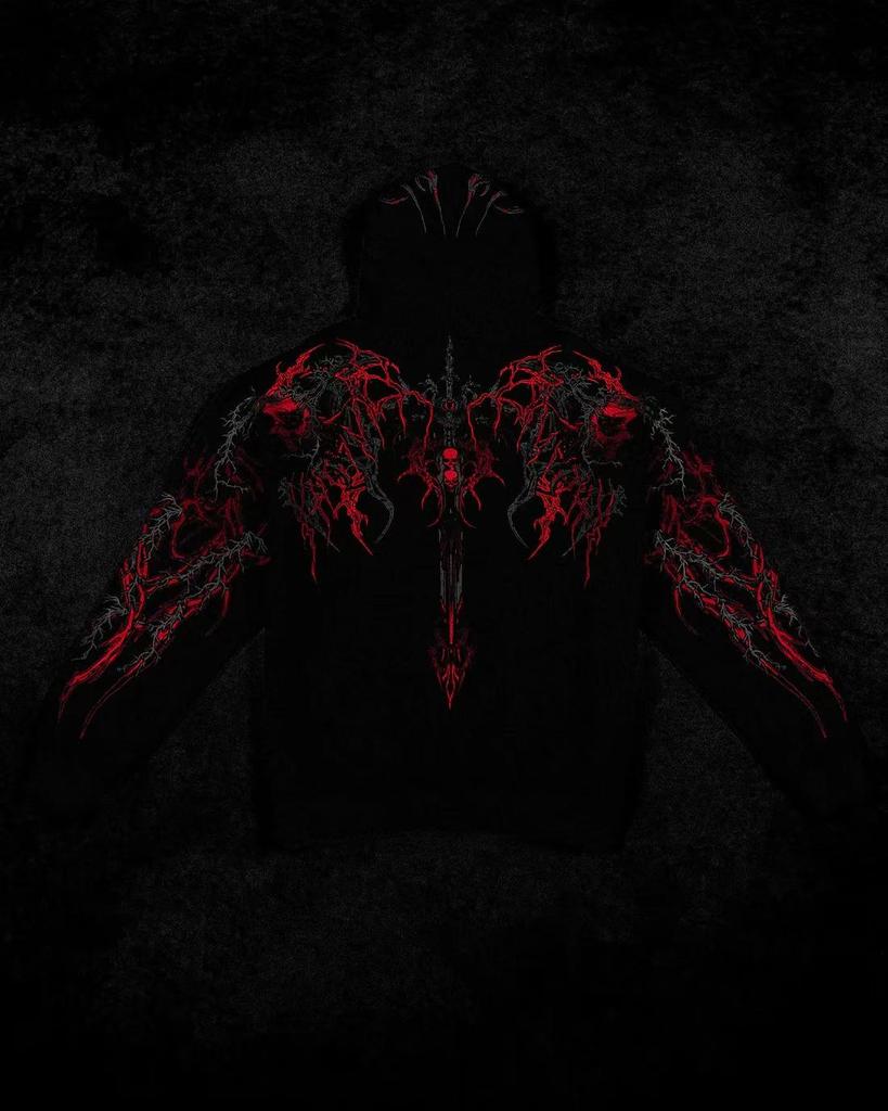 Мужская толстовка Breathedivinity в темном стиле - Модная спортивная верхняя одежда Осень/Зима