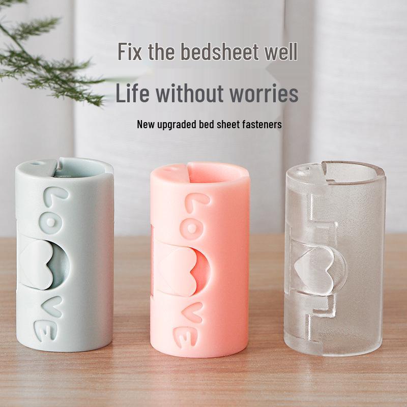 Безигольный фиксатор простыни: Противоскользящий угловой зажим для пододеяльника и одеяла