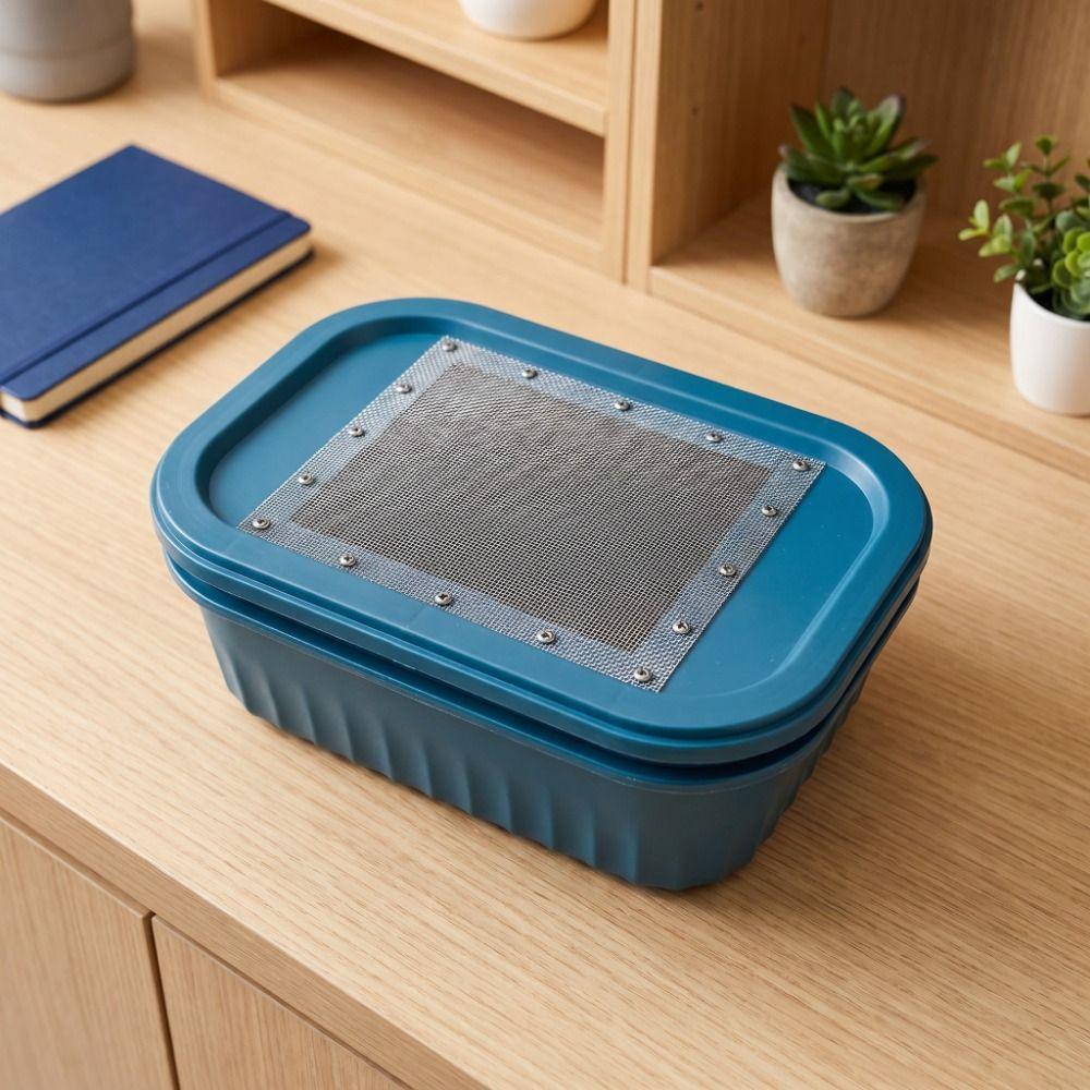 Filter Screen Mealworm Feeding Box Breathable Silkworm Feeder Bin Insect Observation Box Household