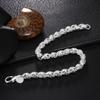 Fine Noble  Sterling  Solid Chain Bracelet For Women Men Charm Party Gift Wedding Party Fashion Jewelry
