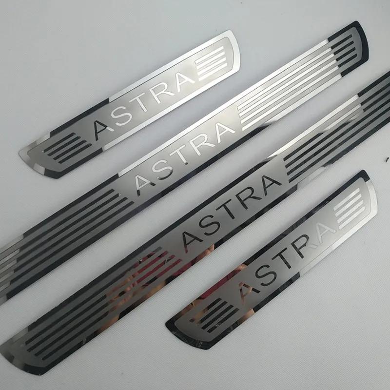 jbzh1 For Opel Vauxhall Astra Car Sticker Accessories Door Sill Protector Scuff Plate Auto Stainless Steel Styling Trim 2010-2022