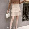 Женская юбка: Весенне-осенняя плиссированная юбка с высокой талией, короткая трикотажная юбка, цельная мини-юбка