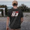 2025 Summer 100% Cotton Men Marc T Shirt Casual No. 93 Motor Marquezs T-shirt Graphic Short Sleeves Streetwear Unseix Top Tee