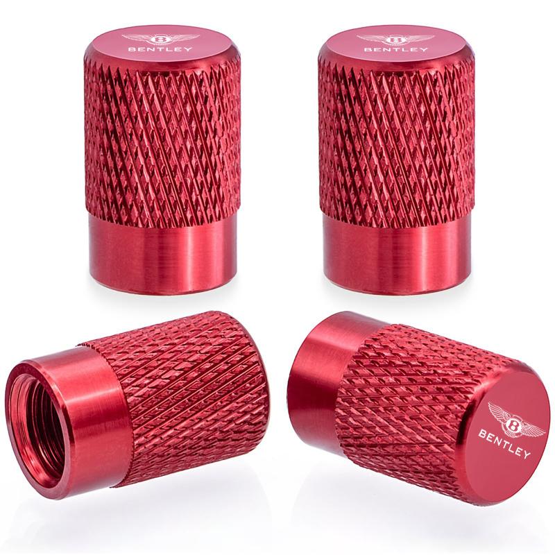 4Pcs Car LOGO Tire Valve Stems Cap Aluminum Tyre Wheel Stem Air Valve Cover Airdust For Bentley Continental GT MULLINER Bentayga