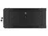 Szafa instalacyjna wisząca 19'' 4U 600X600mm czarna (drzwi szklane)