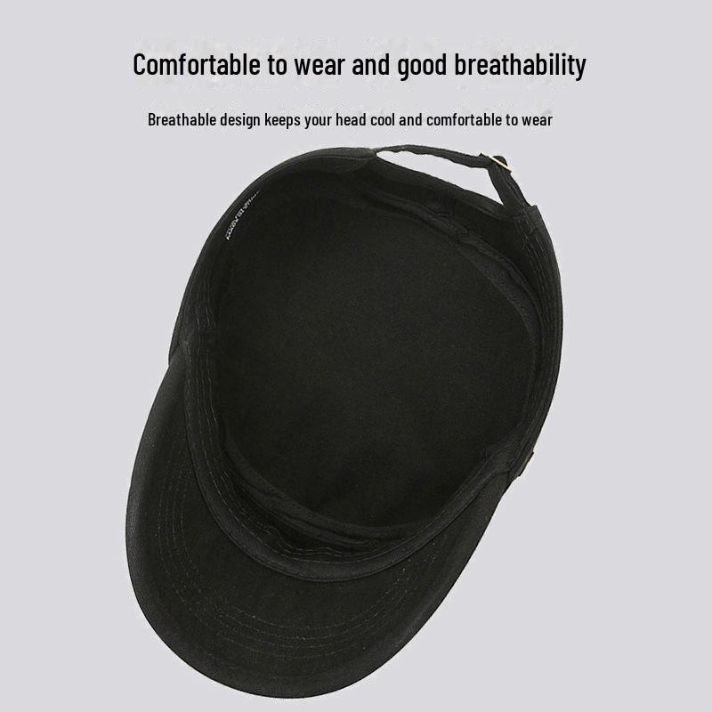 Мужская хлопковая плоская кепка в корейском стиле - сетчатая кепка для рыбалки и путешествий