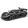 Литой под давлением Модель спортивного автомобиля Koenigsegg Jesko в масштабе 1/24 Металлические литые игрушки Транспортные средства Звук Свет Коллекционный Домашний декор Дети Мальчики Voiture