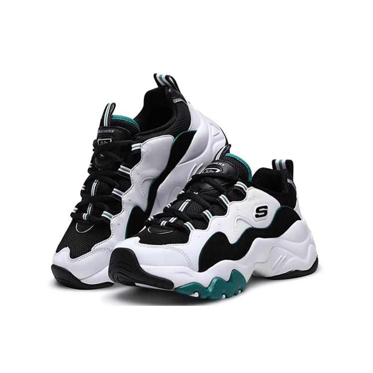 (WMNS) Skechers D'lites 3.0 GS Черный/Белый/Зеленый Женские 12955-WGRN