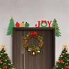 2 Pieces Christmas Door Topper Metal Corner Ornament Sign Decoration Iron for Hallway Shelf