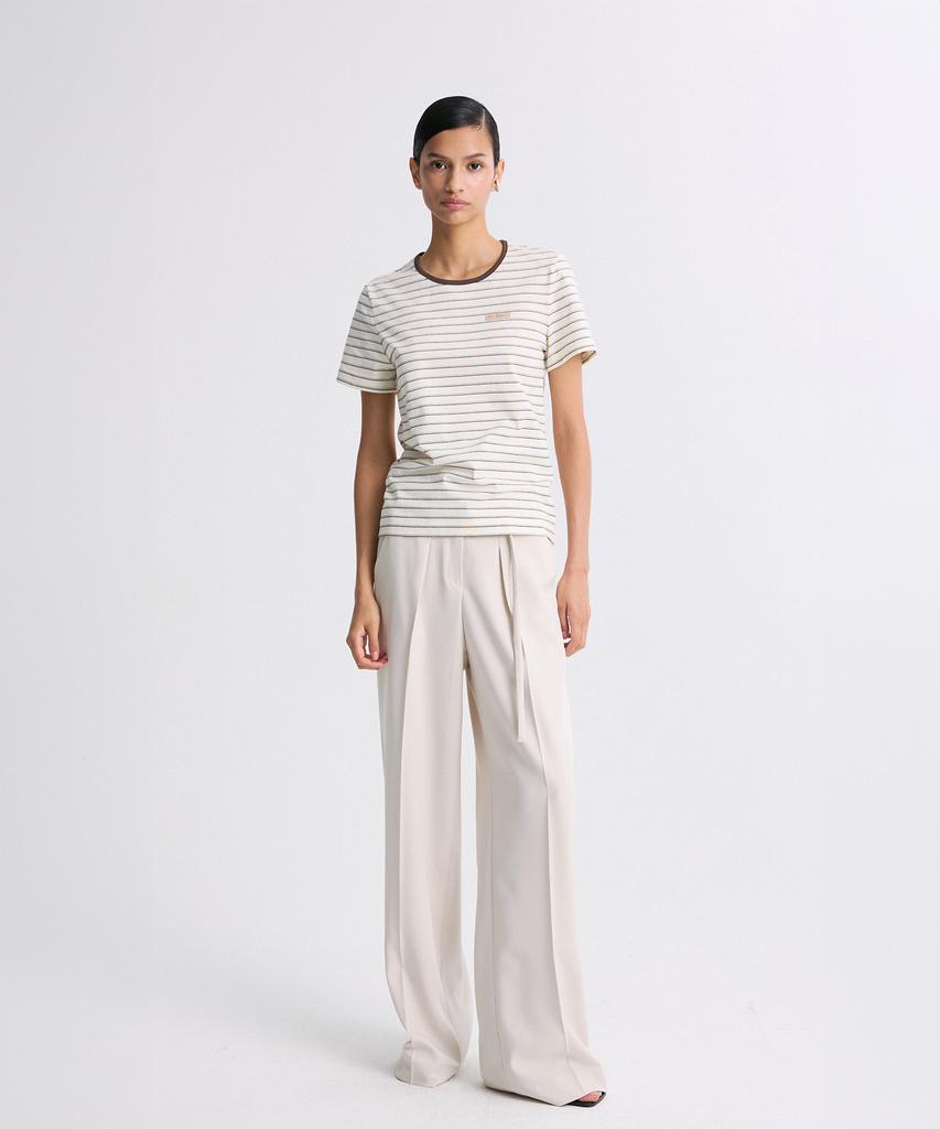 RE RHEE Round-Neck Striped T-Shirt