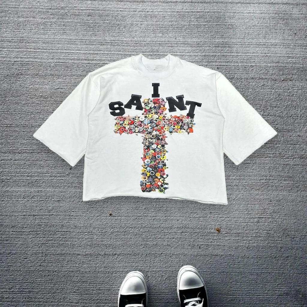 RogueWave Harajuku Graphic Print Oversized T Shirt Goth Casual Cotton Short Sleeve Tops