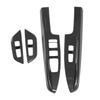4 Pcs Door Window Control Panel Cover Carbon Fiber Style Window Lifter Decor Replacement for Kia