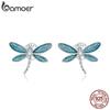 BAMOER 925 Sterling Silver Hypoallergenic Stud Animal Earrings For Girl & Kids, Dragonfly Design  Earrings