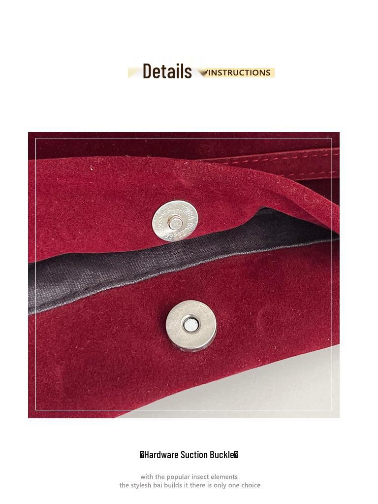 Винтажная нишевая замшевая сумка-тоут: Большая вместимость, универсальная мода для поездок на работу