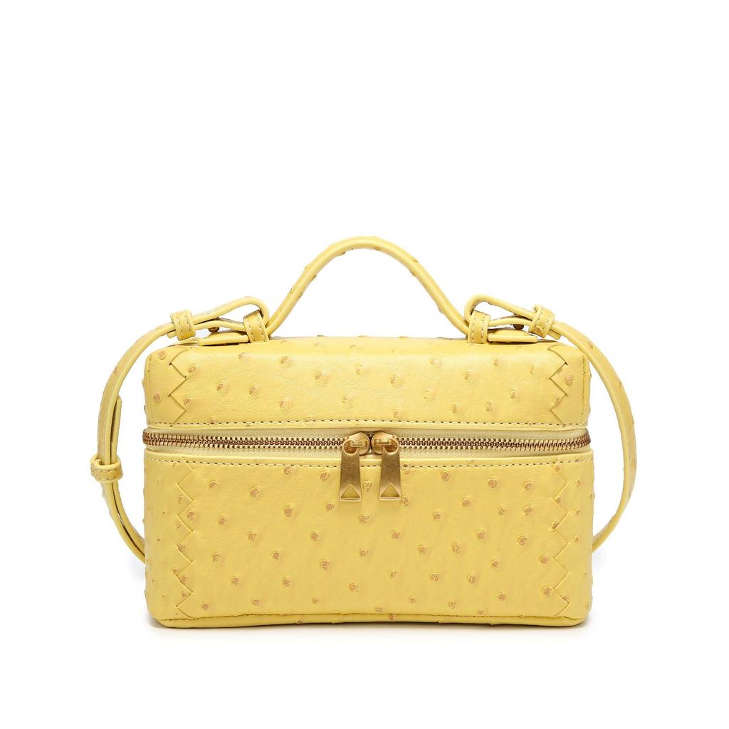 Сумка 2025 популярная сумка-ланчбокс с узором страуса через плечо кроссбоди маленькая квадратная сумка универсальная портативная сумка-коробка