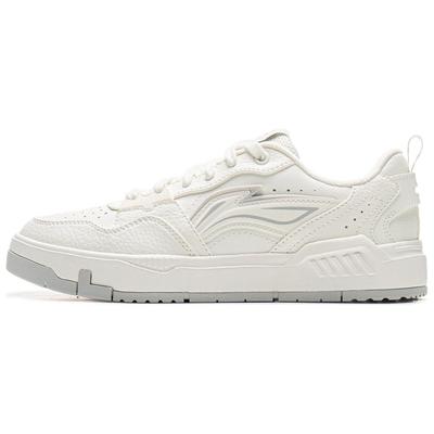Li Ning Original Era Скользкие, износостойкие, легкие, дышащие низкие кеды для скейтбординга Женские цвет слоновой кости AGCU370-3