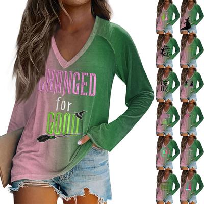 Женский модный пуловер с капюшоном и принтом ведьмы