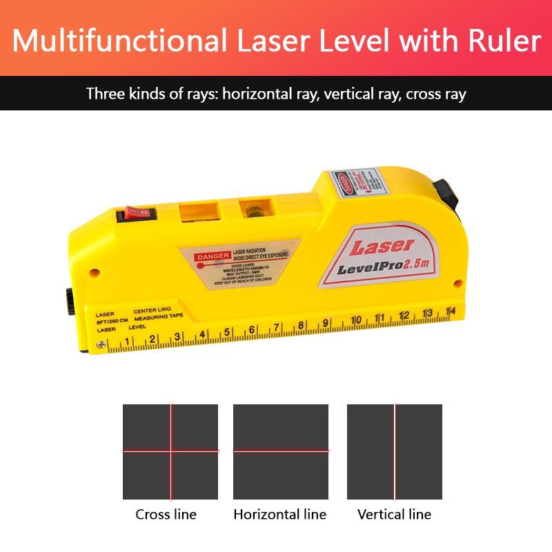 Многоцелевой лазерный измерительный уровень Многофункциональный лазерный уровень Лазерный измерительный горизонтальная линейка Измерительные стандартные метрические линейки