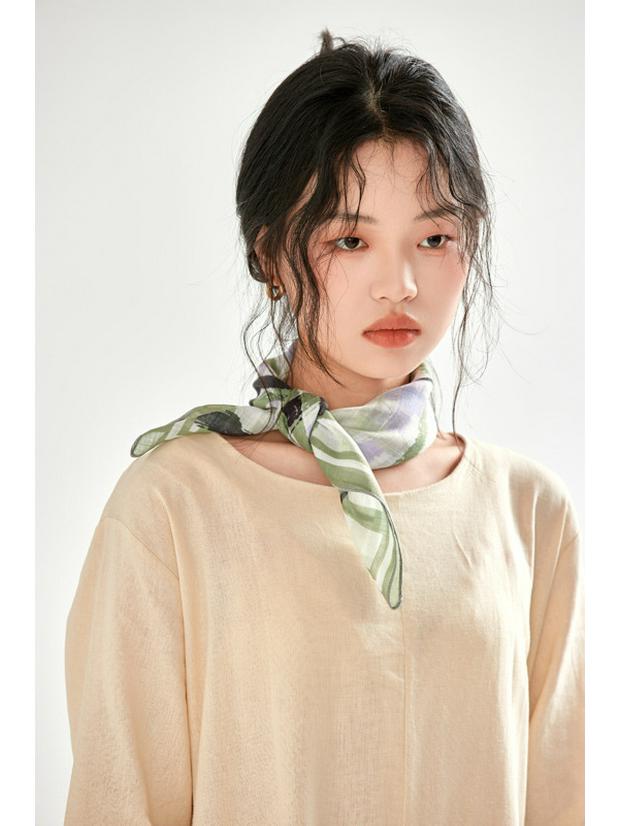 Women's Cotton Silk Scarf - Versatile Korean Style for Spring, Summer, and Autumn