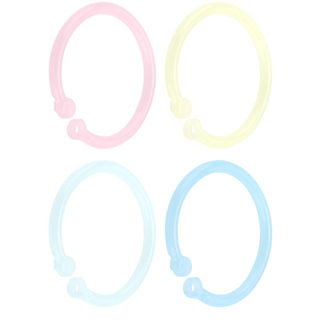 20 шт. Пластиковые кольца прозрачные гибкие свободные листы кольца для книг для школы домашнего офиса карты D