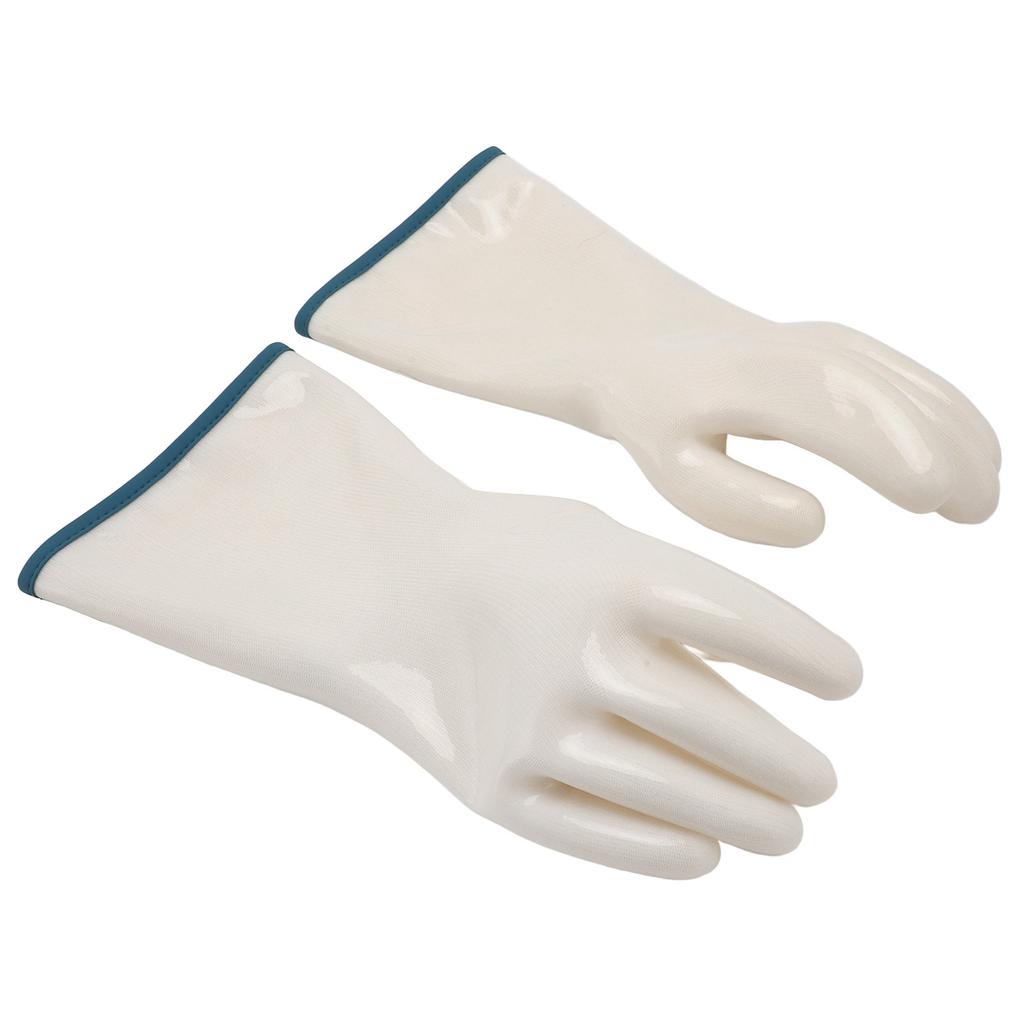 Silicone Oven Mitts 350 Celsius Heat Proof Anti Stick Long BBQ Kitchen Gloves for Baking Cooking