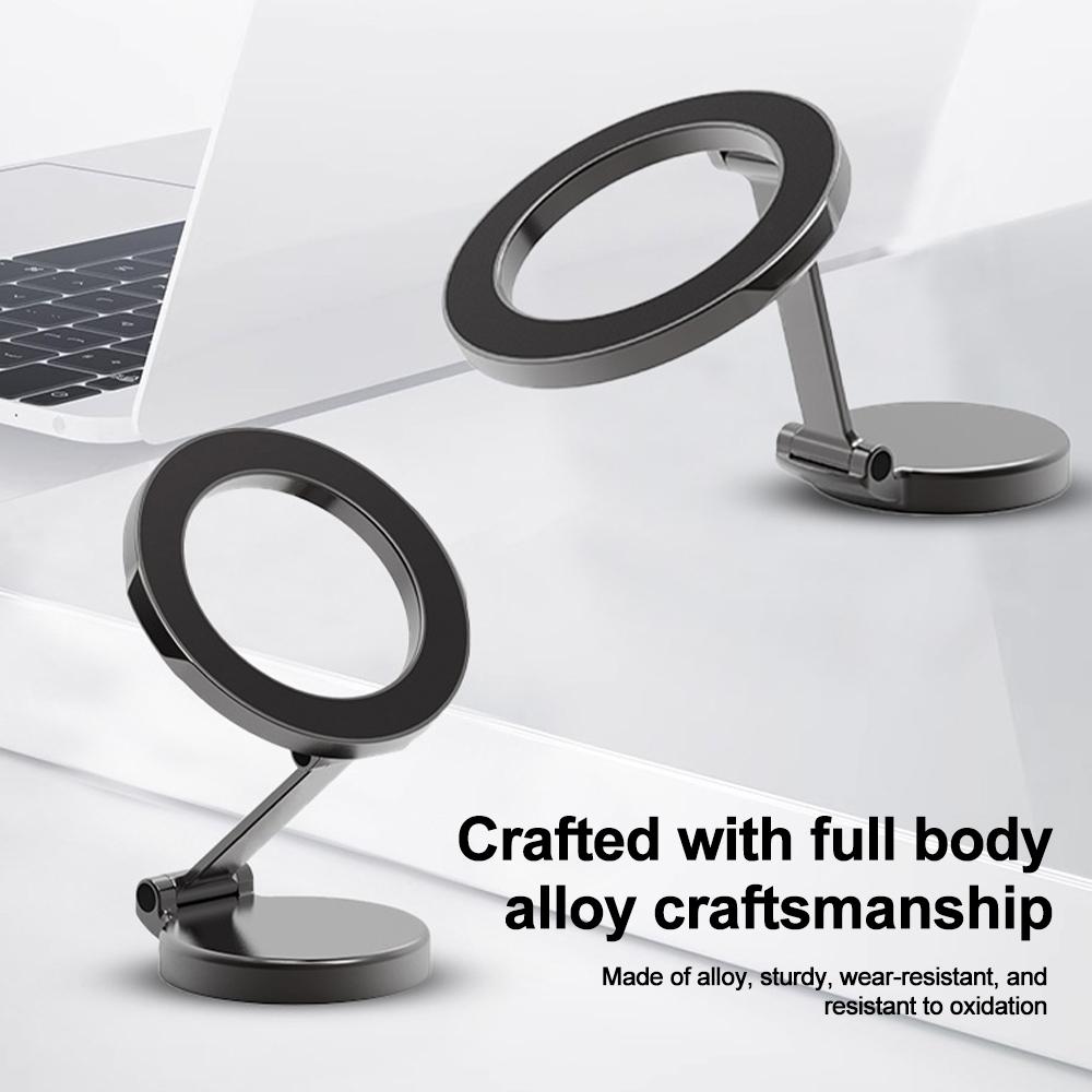 Универсальный автомобильный держатель магнитный держатель сотового телефона из алюминиевого сплава складной кронштейн для MagSafe 360° регулируемый для iPhone Xiaomi