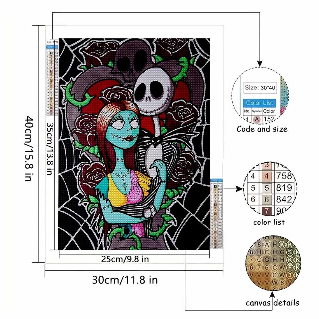 Алмазная мозаика Красочная алмазная живопись Джек и его партнер Полная круглая вышивка Мультяшные креативные хобби Настенный декор