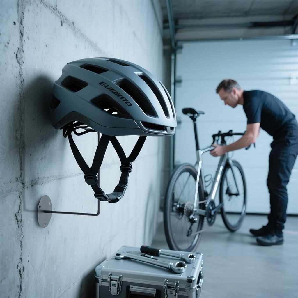 Настенное крепление для шлема - 4 шт. Металлический держатель для мотоциклетного шлема, Прочное стальное настенное крепление для мотоэкипировки, шляп, курток, Компактное гаражное хранение и