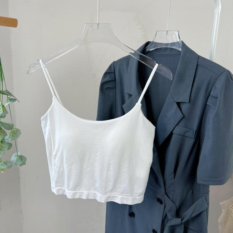 Ледяной шелковый однотонный жилет-халтер на нижней части внутренней стороны, чтобы носить чистый сладкий и пряный бюстгальтер сзади, интегрированный анти-воздействие