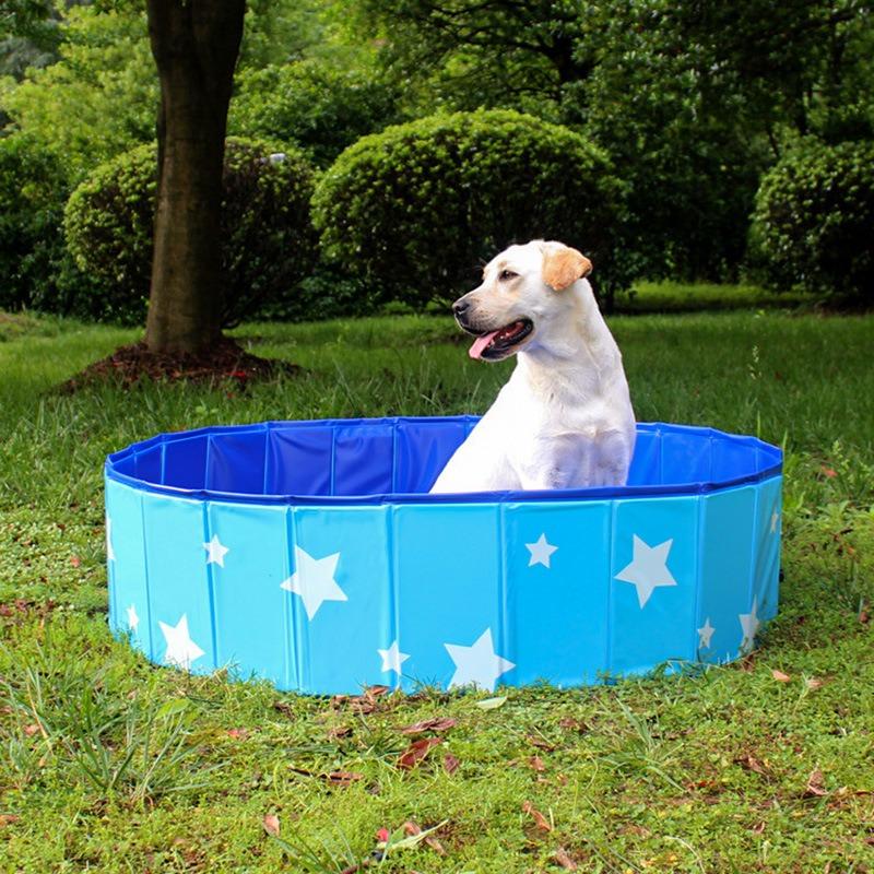 Foldable Pet Swimming Pool Large Dog Bath Tub Collapsible Wash Basin for Golden Retriever Cat Indoor Outdoor Water Play Pool