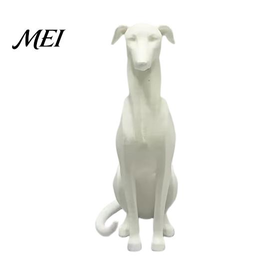 Greyhound Figurine 3D Printed Huibiti Dog Figurine, Simulated Sitting Shape Model, Delicate Hair Durable Figure Texture, One-Piece Molding,