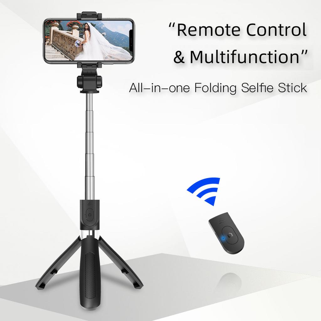 27,5-дюймовая селфи-палка 3-в-1, настольный штатив, стабилизатор подвеса с 6-секционной телескопической штангой с