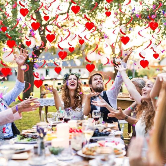 Подвеска-гирлянда в виде сердца любви для свадьбы, дня Святого Валентина, вечеринки, бумажное подвесное украшение любви со спиральной веревкой