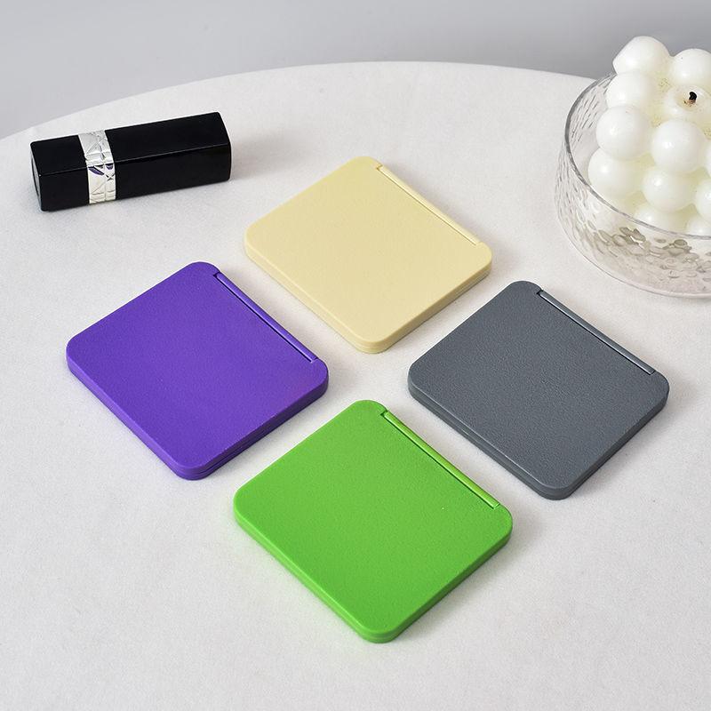 Mirror Makeup Mirror Ins Portable Mirror Square Double-Sided Folding Mirror Female Student Dormitory Portable Vanity Mirror