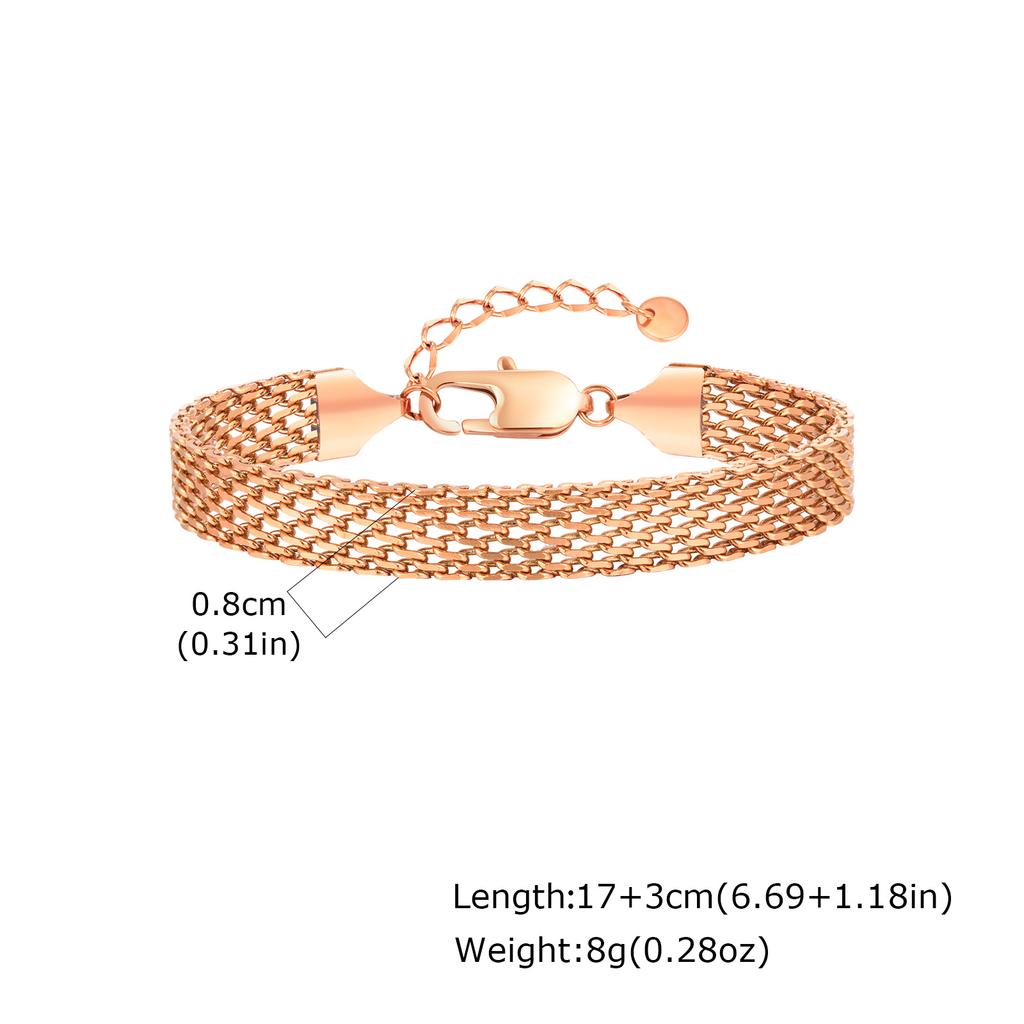 Minimalist Mesh Strap Bracelet for Women,Stainless Steel Chain Bracelets,Classic Charm Jewelry Gifts