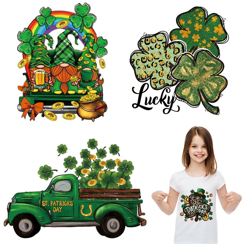 Толстовки с термопереносом на день Святого Патрика, Parches Ropa Diy, наклейка на одежду, футболка с теплопередачей, термонашивка для одежды для кукол для домашних животных
