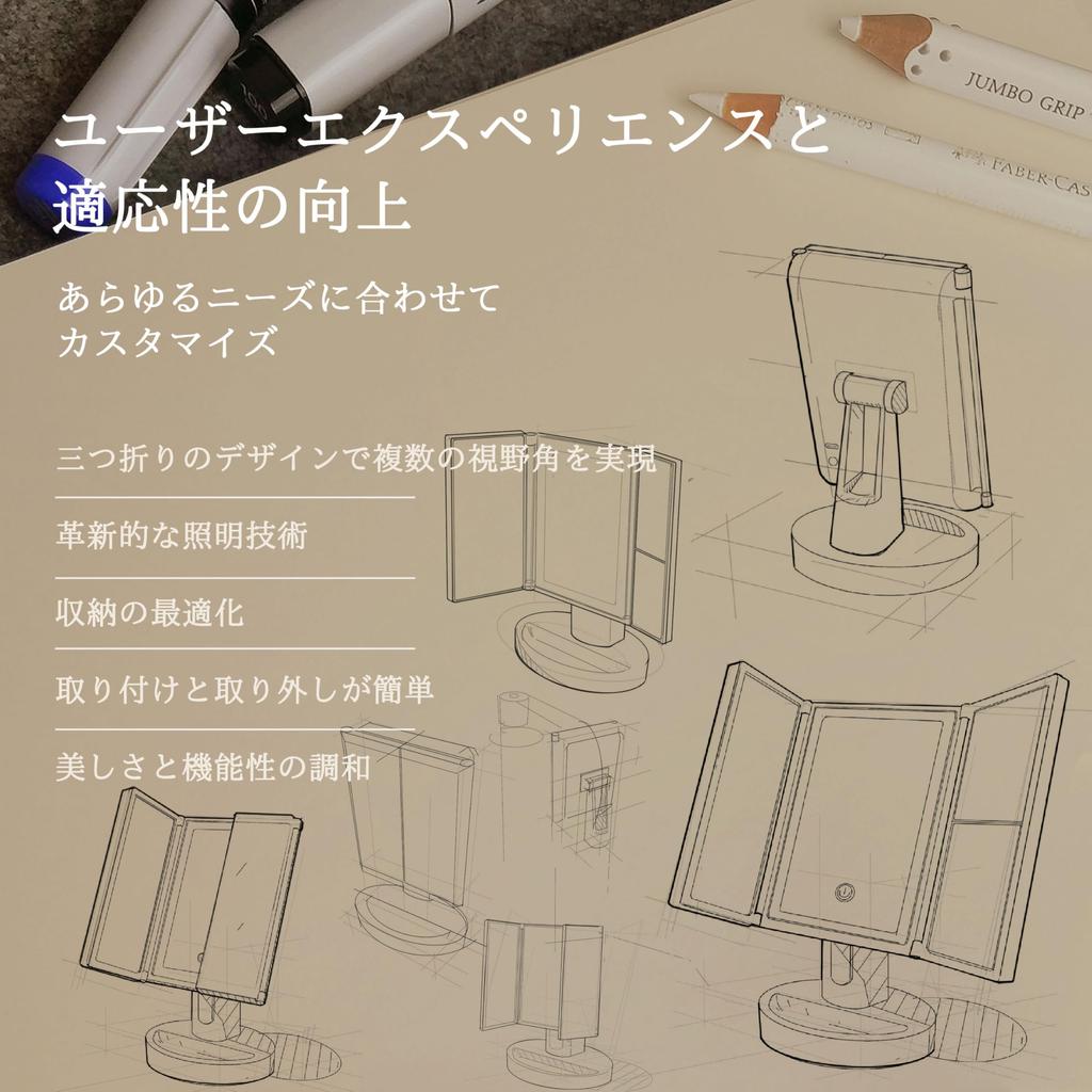 Auxmir Зеркало настольное увеличительное для актрисы с 68 тремя 2000 мАч Высокое касание Регулируемое Хранение USB Белое зеркало, Светодиоды, 5/10-кратное увеличение, Цвета,