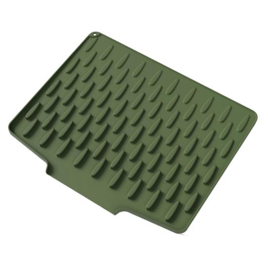 Коврик для сушки посуды Силиконовый Термостойкий Коврик на столешницу Нескользящий Кухонный коврик для сушки Защищает поверхности Предотвращает скопление воды для раковины