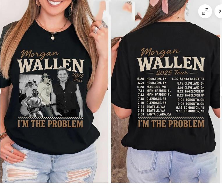 Morgan Wallen I'm The Problem Tour 2026 Shirt Morgan 2026 Concert Fan Shirt