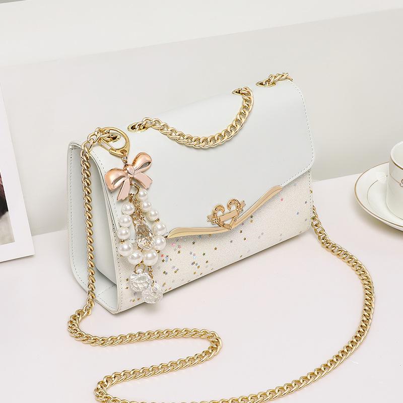 Новая стильная женская сумка осенняя сумка из коровьей кожи с цепочкой через плечо легкая роскошная сумка через плечо подарок на день рождения для девушки жены