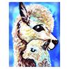 Животное Альпака Алмазная картина Круглая картина со стразами Полное сверление Алмазная вышивка