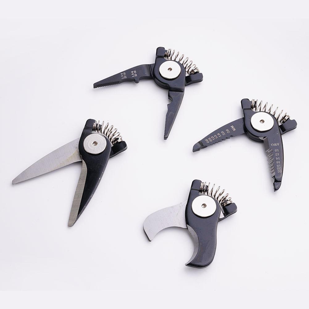 5-in-1 Multi-functional Head Changing Pliers Special Suit for Cutting, Stripping and Crimping Electricians