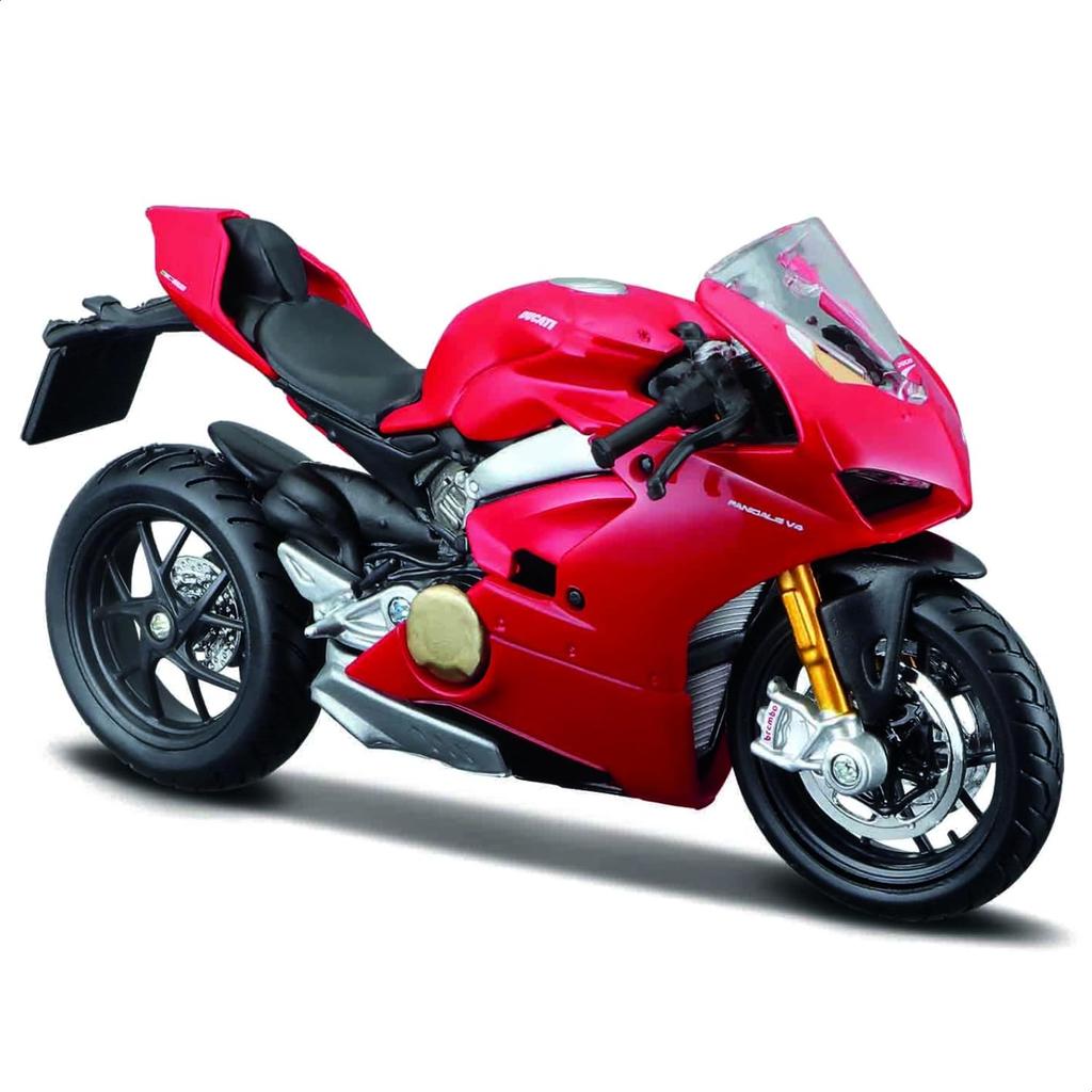 Bburago Scale Ducati Panigale V4 Red Motorcycle Diecast Model Car Finished Product 1/18 / 18-51080