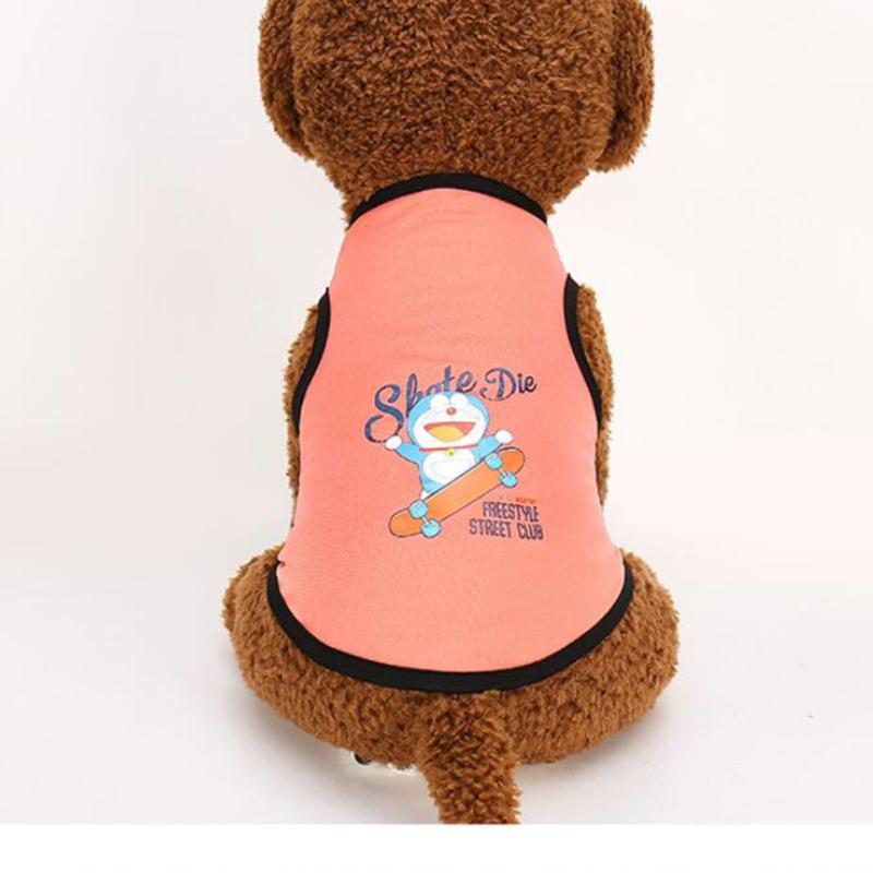 Солнцезащитный жилет для домашних животных, удобная дышащая, хорошая эластичная одежда с принтом для собак и кошек, мультяшная одежда