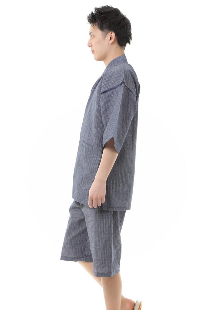 Sashiko Jinbei и крашение, все сделано в Японии Hishiori Sashiko Navy Blue 6007NV M [Edoten] Нитки, швейные, мужские