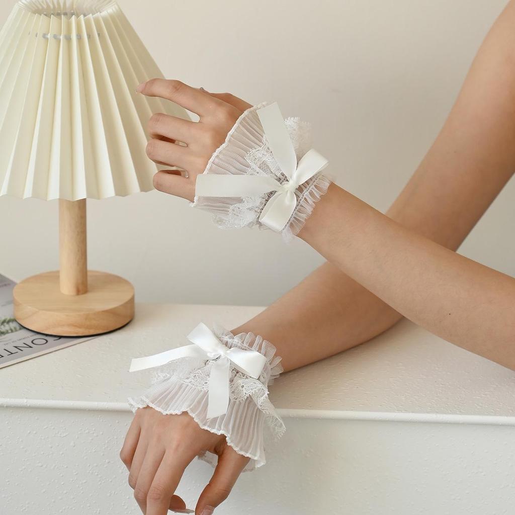 Fairy Bowknot Flared Sleeve Nail Art Cuffs - Cute Lolita Wrist Sleeves