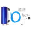 Universal Oil Catch Tank Reservoir Can Kit with Oil Pipe Bracket Clamps Screw Nut ConnectorBlue