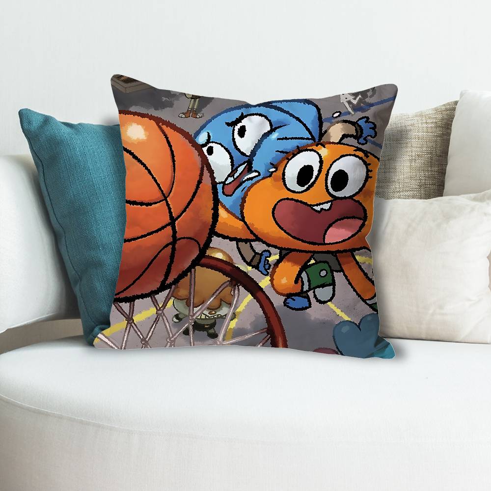 Cartoon AAmazing World GGumball Various Sizes Square Pillow Case For Car Home Bedchamber Decor Custom Valentine gift