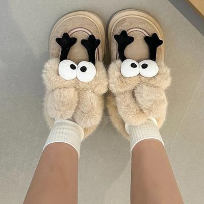 2024 Новые зимние женские сапоги Теплые зимние ботильоны Нескользящая обувь для женщин Плоская обувь для дома из хлопка Короткие плюшевые женские сапоги из ЭВА