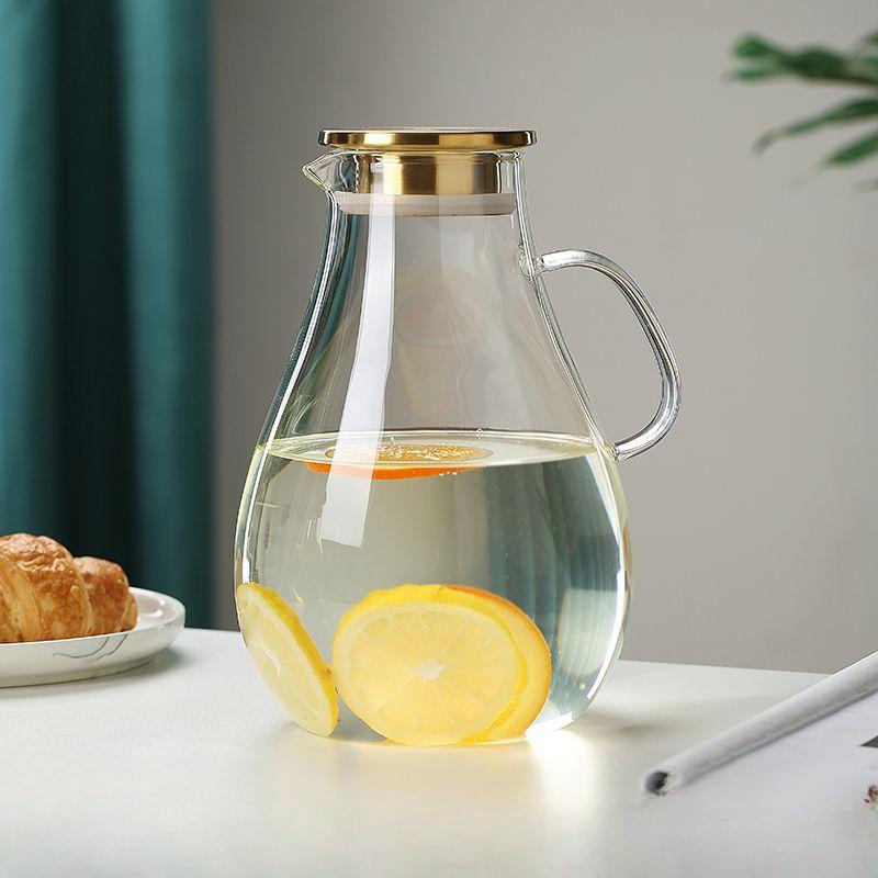 Утолщенный холодный чайник, устойчивый к высоким температурам, стеклянный холодный чайник, большой емкости для кипящей воды, набор для заваривания чая в гостиной